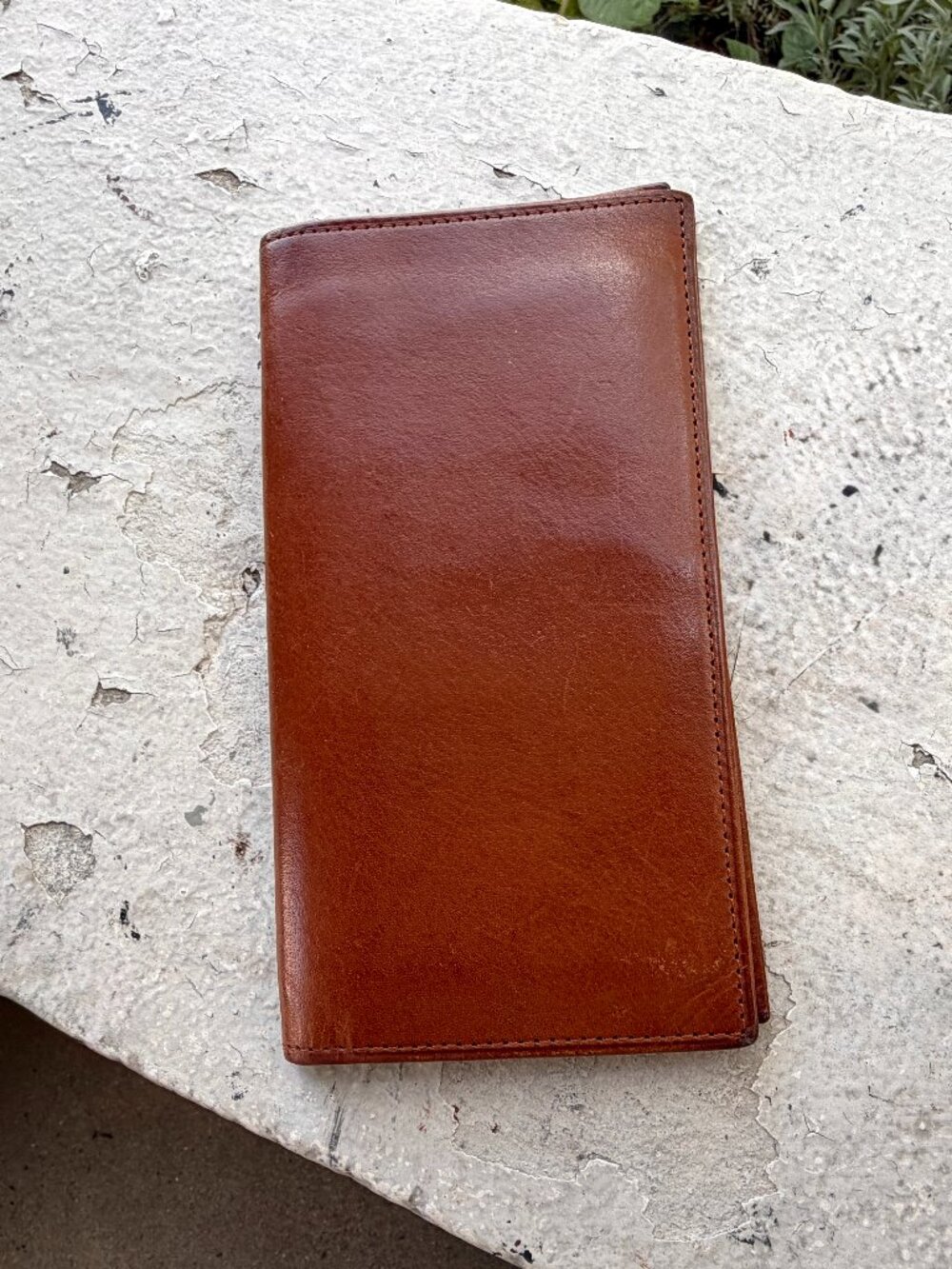 COACH Vintage Water Buffalo Leather Mens Breast Pocket Checkbook Passport Wallet